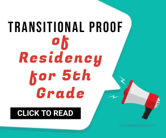 Transitional Proof of Residency for 5th Grade